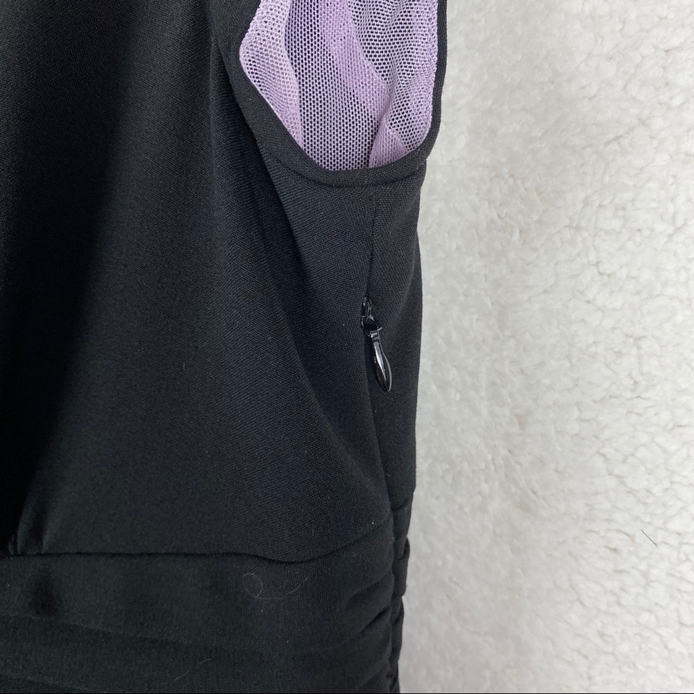 Andrew Marc Black Faux Wrap Knot Dress Size: 8 - Picture 4 of 6
